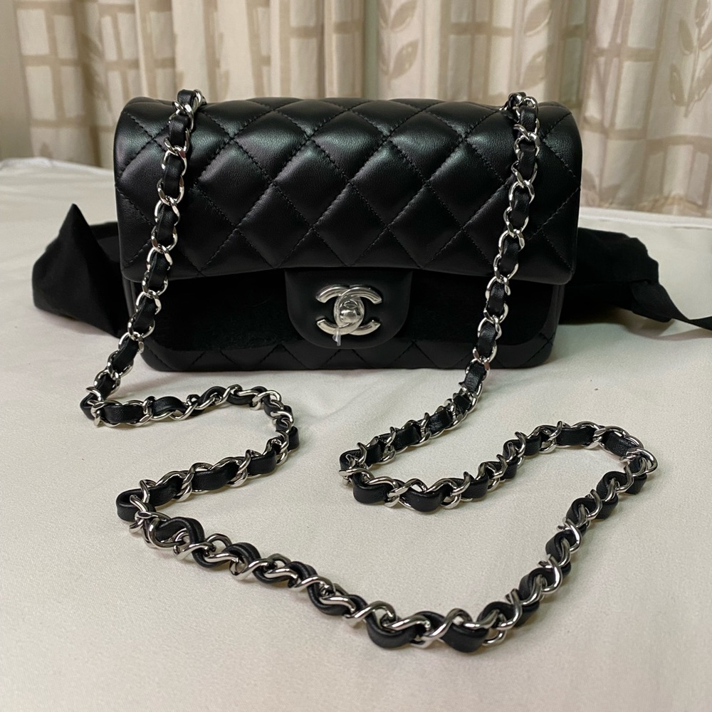 Brand new 24C chanel mini rectangular with silver hardware.